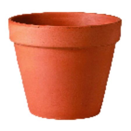 DEROMA 4 in. H X 4 in. D Clay Traditional Planter Terracotta 01110PZ